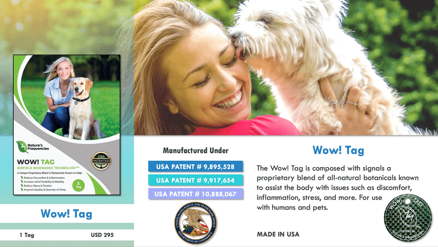 WOW! Tag & EMF Shield + Earthing Tag & Priceless Spray Bottle Special